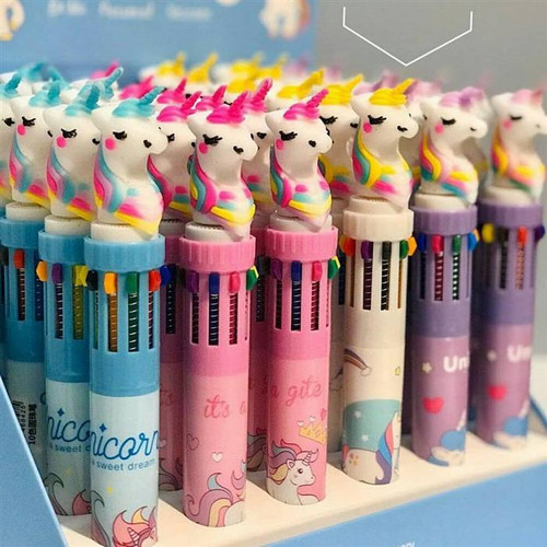 6-color unicorn short pen