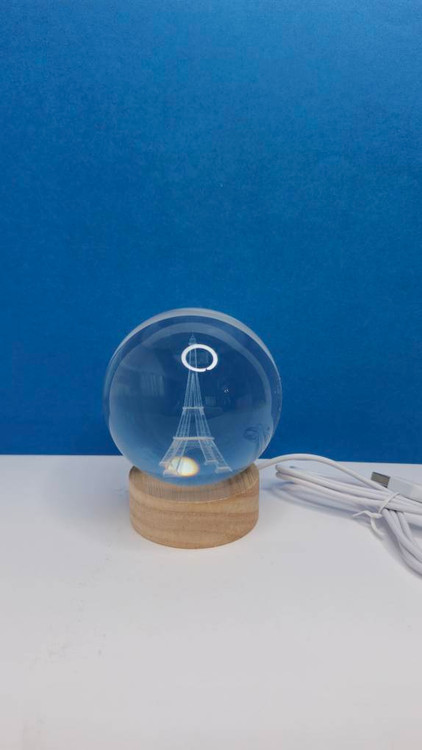 Eiffel tower design crystal ball